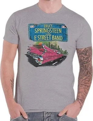 Obrázok produktu pre Bruce Springsteen Pink Cadillac Heather Grey XL Tričko
