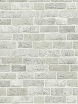 Produktbild von Graue Steinoptik Tapete Backstein 3D Motiv – Grau, Weiß