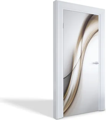 Produktbild von Türdeko Aufkleber Selbstklebende Wandsticker Personalisiert - Abstrakte Wellen - 95 x 205 cm