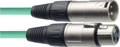 Produktbild von 10 Meter Mikrofonkabel, XLR/XLR (m/f), grün