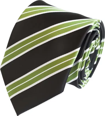 Produktbild von Fabio Farini - 1 Stück Grüne Herren Krawatten - Schlips mit Farbton Grün in 8cm Breit (8cm), Schwarz/Grün/Weiß