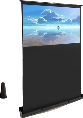 Obrázok produktu pre Prenosné premietacie plátno, 60 palcov, zisk 1,2, uhol pohľadu 160°, nastaviteľná výška: 80 cm, nízka hmotnosť: 7,5 kg