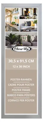 Zdjęcie produktu dla Ramka na plakat 30,5 x 91,5 cm srebrna