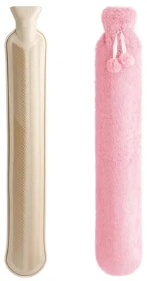 Produktbild von Wärmflasche Wärmekruke Wärmeflasche - 73 x 14 cm - 2 Liter - Mit Plüschbezug