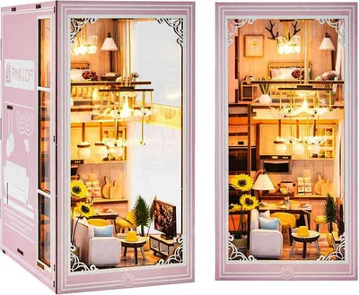 Obrázok produktu pre Miniatúrny domček Book Nook - Moderné pastelové farby