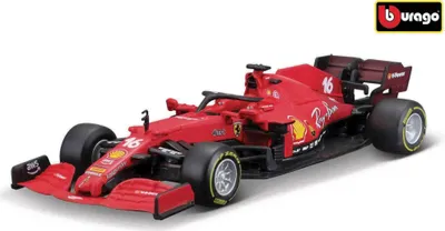 Immagine prodotto di Bburago 1:43 Ferrari Racing F1 SF21 #16 (Charles Leclerc) con casco
