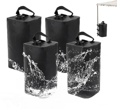 Produktbild von Pavillongewichte 4er Set, 10 l, PVC, Wassergewicht für Partyzelt, schwarz