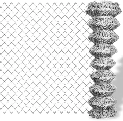 Produktbild von Maschendrahtzaun aus verzinktem Stahl 15×1 m in Silber