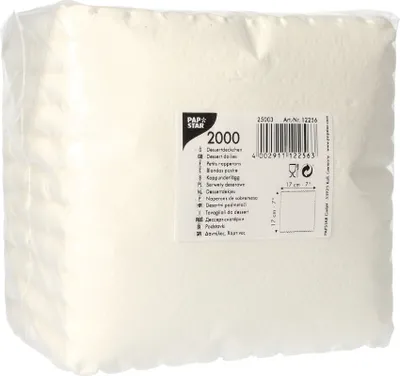 Obrázok produktu pre Papstar Dessertdeckchen weiß