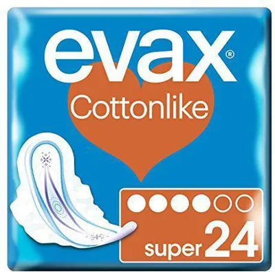 Produktbild von Baumwollelike Kompressen Super Wings 24 U von Evax 24 Stk