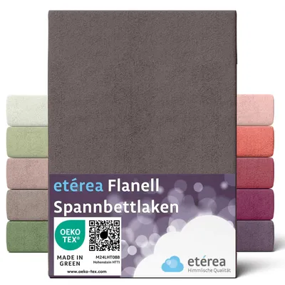 Produktbild von etérea Flanell Spannbettlaken Baumwolle 140x200 - 160x200 cm