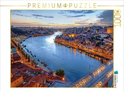 Produktbild von CALVENDO Puzzle Douro Fluss am Abend | 1000 Teile Lege-Größe 64x48cm Foto-Puzzle für glückliche Stunden