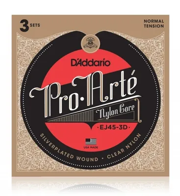 Obrázek produktu pro D'Addario EJ45-3D Pro-Arte struny pro klasickou kytaru, nylon, normální napětí, 3 sady