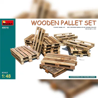 Productafbeelding van MiniArt 1:48 Houten palletset (20) - Plastic modelbouwset
