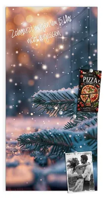 Produktbild von Magnettafel 50x100cm Pinnwand Whiteboard beschreibbar - Winterzauber
