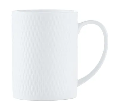 Immagine prodotto di Maxwell & Williams Diamonds Becher Gerade, Kaffeebecher, Teetasse, Tasse, Porzellan, Weiß, 400 ml, DV0197