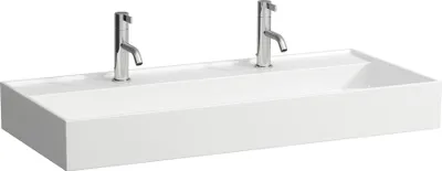 Image de LAUFEN Kartell lavabo à encastrer, 2 trous pour robinet, sans trop-plein, 1000x460mm, H8103377571151