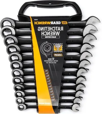 Obrázok produktu pre Sada račňových kľúčov 8–19 mm, 12-dielna, čierna