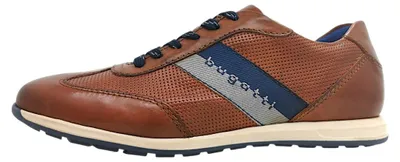 Image de Bugatti : chaussures de sport pour hommes, lacets, couleur marron, style décontracté