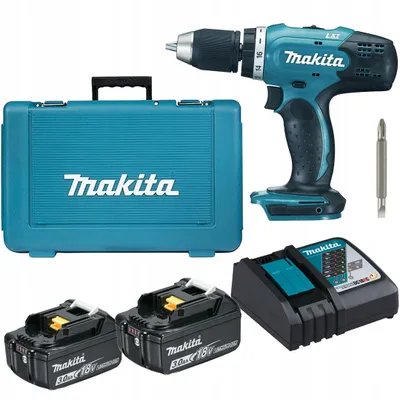 Obrázek produktu pro Makita DDF453RFE, Vrtačka s pistolovým držadlem, Černá, Modrá, 1,3 cm, 3,6 cm, 1,3 cm, 1,5 mm