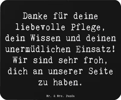 Produktbild von Mr. & Mrs. Panda Mousepad Spruch Dankbare Pflegekraft - Schwarz - Geschenk, Dankeschön, Mauspad, Pflegepersonal, pc, Alltagshelden, Wertschätzung, Mouse Pad, mousematte