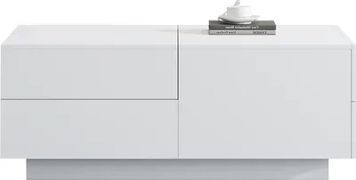Produktbild von Couchtisch mit verschiebbarer Tischplatte, 4 Schubladen Beistelltisch Wohnzimmertisch Kaffeetisch 90x55x45cm
