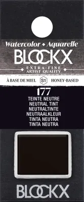 Produktbild von Blockx 3x Aquarellfarbe, Neutraltinte 1/2 Näpfchen 1,5ml Neutralfarben 41177BXC
