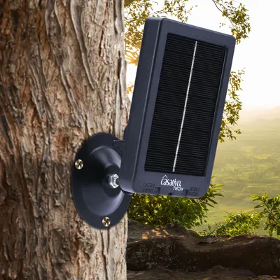 Produktbild von Solarpanel mit Akku (3000mAh) für Wildkameras - mobil, IP65 wetterfest - 3,5mm Stecker - Für lange Laufzeit & zuverlässige Aufnahmen