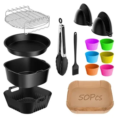Produktbild von Airfryer Zubehör 15-teilig für Philips XXL, Cosori XXL, Ninja Max Pro