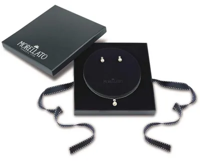 Immagine prodotto di Parure di gioielli in argento con perle Perla SANH09 (orecchini, collana, ciondolo)