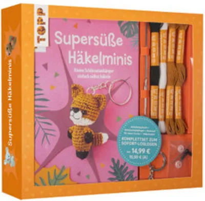 Produktbild von Kreativ-Set Supersüße Häkelminis. Anleitungsbuch + Material
