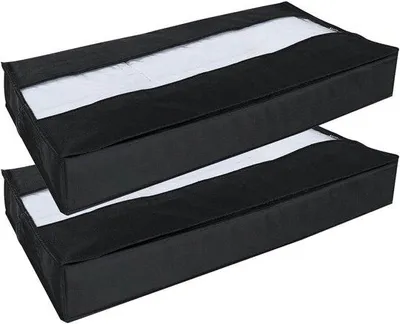 Produktbild von Unterbett Lagerbox 100x50x15cm Schwarz mit Griff