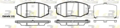 Produktbild von ROADHOUSE Bremsbeläge Satz Vorne Bremsklötze für HYUNDAI ix35 (LM, EL, ELH) 21426.02