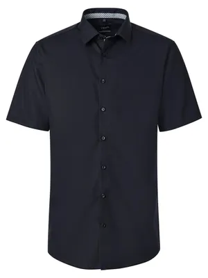 Produktbild von VENTI Herren Businesshemd Kurzarm Kent Modern-Fit Schwarz 50