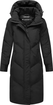 Produktbild von Marikoo Damen Winterjacke Winter Steppmantel Parka Mantel Outdoor Jacke Teonaa Schwarz Gr. 36 - S
