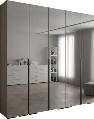 Produktbild von MEBLE KRYSPOL Inova 1 Schrank Spiegel - 236,7x250x47cm - Kaschmir Kaschmir Schwarz