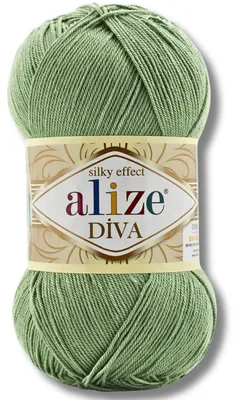 Imagen del producto de Alize 1x 100g Diva, hilo para tejer y crochet, color sólido (852)