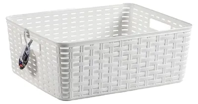 Produktbild von Plasticforte Aufbewahrungskorb/Schrankkorb - Kunststoff - weis - 12 Liter