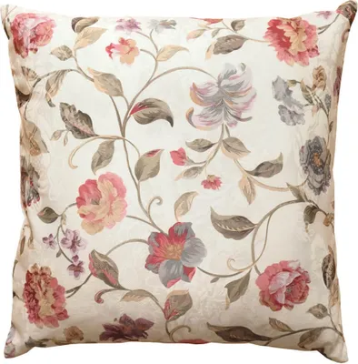 Produktbild von Kissen-Bezug bunte Blumen auf Jaquard Stoff 50x50 cm Baumwolle-Mix
