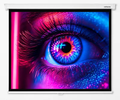 Zdjęcie produktu dla Reflecta Crystal-Line ekran zwijany do projektora kina domowego 160 x 160 cm 1:1 - 87 cali - (87660) - 3D / FULL HD / do projektorów LCD, LED DLP i laserowych / montaż ścienny / montaż sufitowy / obudowa kwadratowa, Obraz wygenerowany przez AI
