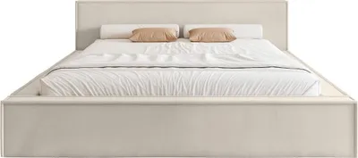 Produktbild von FEDVE Polsterbett Mendocino Classic Low aus Velvet 160x200 cm, Mocca