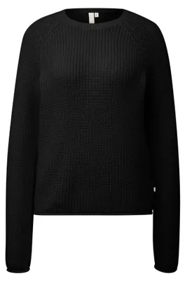 Produktbild von s.Oliver Strickpullover aus Baumwollmix meliert mit Rundhalsausschnitt und Regular Fit
