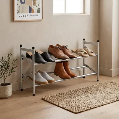 Image de COMPACTOR - Range chaussures extensible et empilable Stilito gris - 62117 x 23 x H.35 CM - Gris