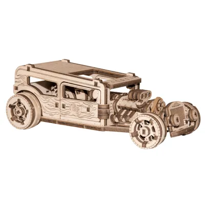 Image de WOODEN CITY Puzzle 3D voiture Hot Rod 141 pièces