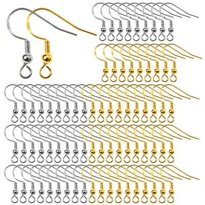 Produktbild von Ohrhaken 100 Stück - 925 Silberne Ohrhaken mit Bolspoel - CLBA0285