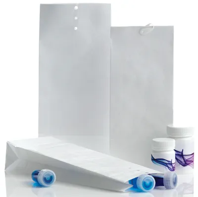 Produktbild von Tyvek Musterbeutel M14 140 x 50 x 300 mm gelocht weiß 200 Stück