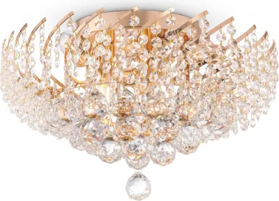 Produktbild von Maytoni Karolina Kronleuchter, 6-flammig, Messing/Gold, Kristall, dimmbar