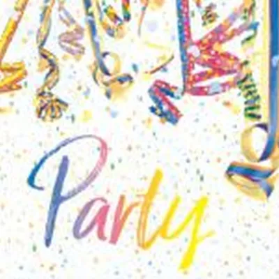 Produktbild von 20 Servietten Colourful Party - Bunte Party mit Luftschlangen 33x33cm