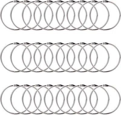 Immagine prodotto di Anelli metallici per raccoglitori, 50 mm, confezione da 50 pezzi, in acciaio inossidabile, adatti per raccoglitori e documenti
