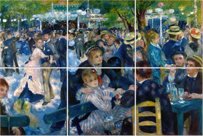Produktbild von Legendarte - Multipanel Bilder Tanz im Garten der Moulin de la Galette - Pierre Auguste Renoir cm. 100x150 (6 Stück)